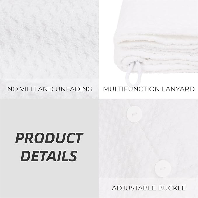 MaopaoBeauty Hair Towel Wrap for Women Long&Thick Hairs Head Wrap 1Pack Super - Image 2