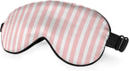 Striped Eye Mask Sleeping Mask Pink and White Stripes Sleep Masks Silky Soft by Unknown