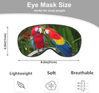 Macaws Parrot Silk Sleep Mask Tree Branch Bright Bird Tropical Eye Mask - Image 2