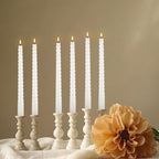 WPONSZU 10 Inch White Spiral Taper Candle Set of 12 Pack Unscented Dripless - Image 7