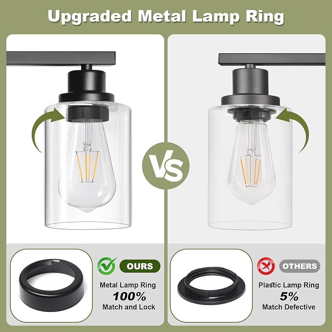 Unicozin Modern Bathroom Light Fixtures, 5 Light Vanity Lights Over Mirror - Image 4