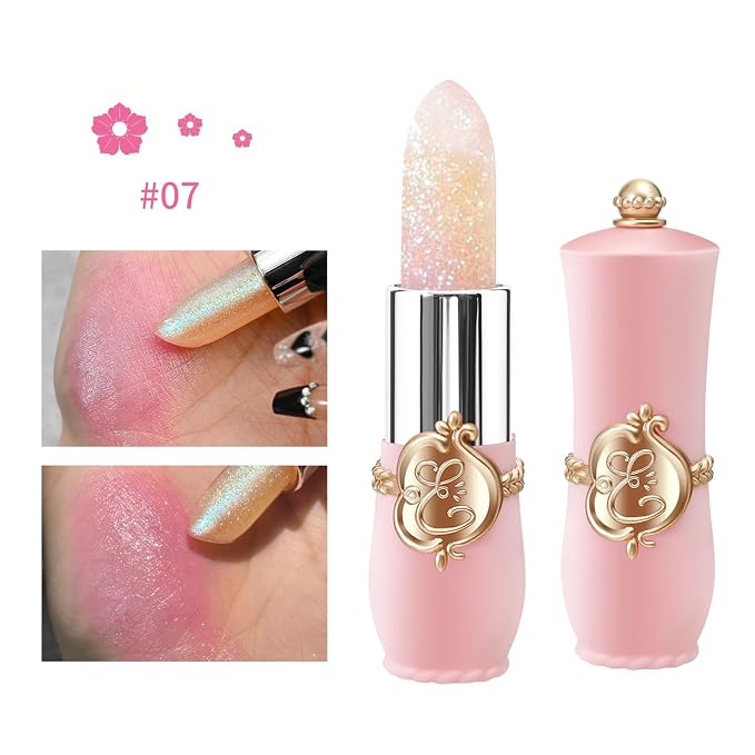 BestLand 3 Pcs/Set Flower Jelly Lipstick Set Temperature Change Moisturizer - Image 2