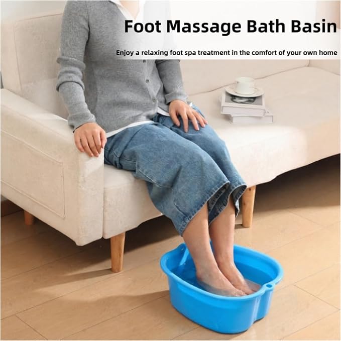 Ytterbium Foot Soaking Bath Basin, Large Massage Foot Soaking Tub, Plastic Home - Image 5