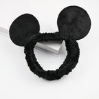 JIAHANG Mouse Ears Facial Spa Headbands, Coral Fleece Wash Face Hair Band - Image 6