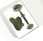 Premium Jade Roller with Gua Sha Set, Natural Green Jade Stone, Face Massage - Image 4