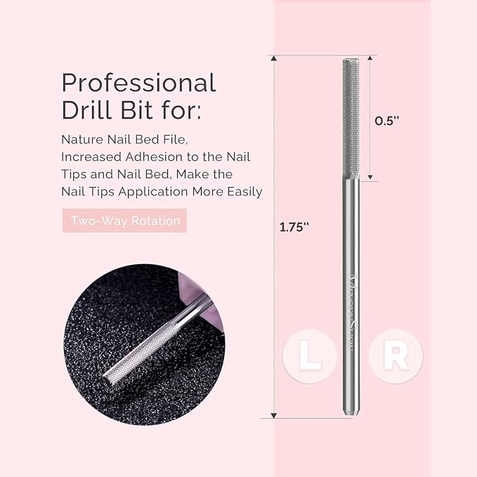 MelodySusie Nature Nail Buffer Nail Drill Bit 3/32'', Professional Safety - Image 3