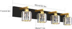 Aipsun Crystal Bathroom Vanity Lighting Black Vanity Light Fixtures Modern - Image 4