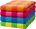 Kaufman - Soft Oversized Beach Towels in Bulk | 30" x 60" Velour Striped Beach by BENKAUFMANSALESCO