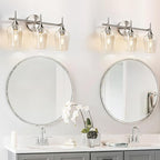 MOKATNG 3-Light Bathroom Light Fixtures, 19.5 in Brushed Nickle Vanity Lights - Image 5