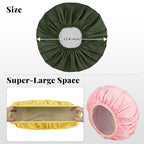 3Pcs Waterproof Shower Cap for Women Reusable, Bath Cap for Long Hair, - Image 4