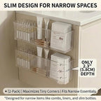 [2-Pack 14" Extra Long Slim Bathroom Organizer, 2.3" Deep Wall Mounted Shelves - Image 3