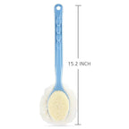 Shower Body Brush with Bristles and Loofah, Back Scrubber Bath Mesh Sponge with - Image 5