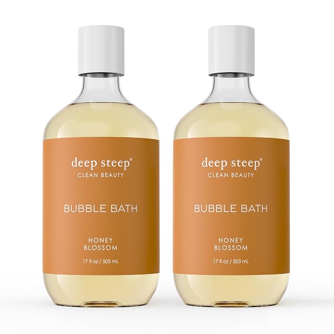 Deep Steep Bubble Bath, Honey Blossom 17 oz – Hypoallergenic, Clinically Tested by DeepSteep