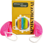 SPMKTBOZAI African Net Sponge Authentic, Exfoliating Body Scrubber Bath Sponge by SPMKTBOZAI