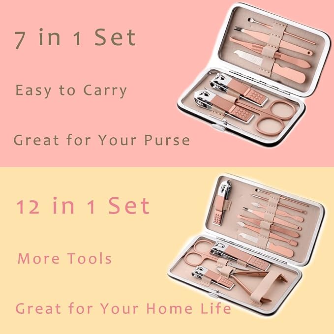 Pink Manicure Set Beauty Tool Portable - Image 6