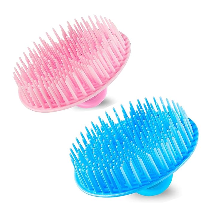 2Pack Hair Scalp Exfoliator Brush Dandruff Cleaning Brush, Flexible Scalp by YEALIFE
