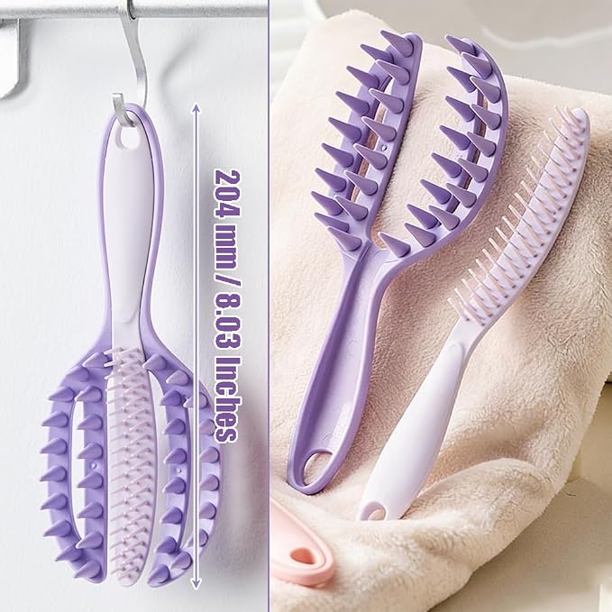 OULIGET 2-in-1 Scalp Massager Shampoo Brush, Hair Scrubber Scalp Stimulator - Image 5