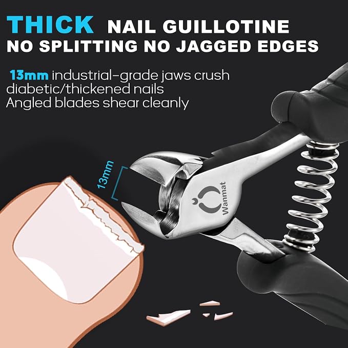 Wanmat Toenail Clippers, Professional Thick & Ingrown Nail Clippers - Image 2