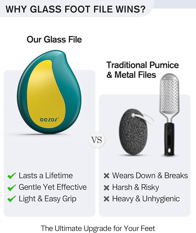 BEZOX Glass Foot Scrubber – Professional Foot File Callus Remover - Image 6