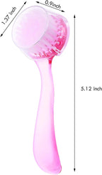 3 Pieces Facial Cleansing Brush Acrylic Handle Face Scrubbers Soft Bristle - Image 6