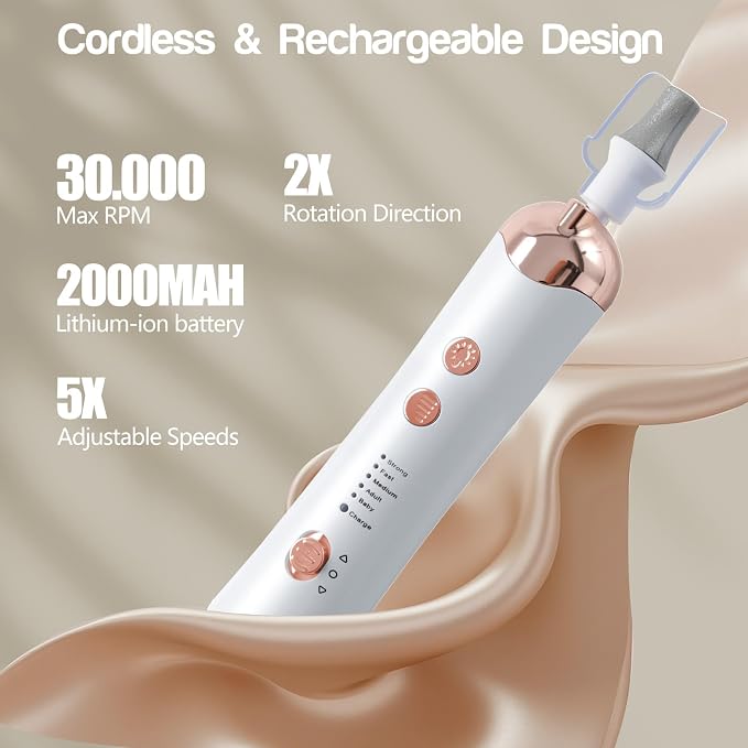Droyek Electric Nail Drill Machine Nail Drill Electric File Nail File Kit - Image 3
