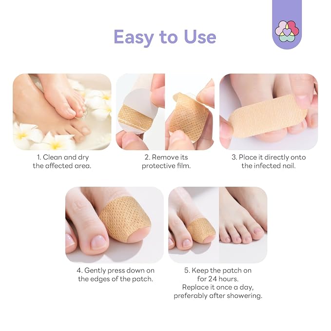SAVILAND Extra Strength Fungal Nail Patches: 64 Pcs Overnight Repair 1% - Image 7