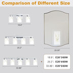 4-Light Bathroom Light Fixtures, Modern Vanity Lights, Chrome Metal Wall Lamp - Image 5