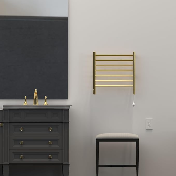 Amba RWHS-SPG Radiant Small 7 Bar Towel Warmer in Polished Gold - Image 3