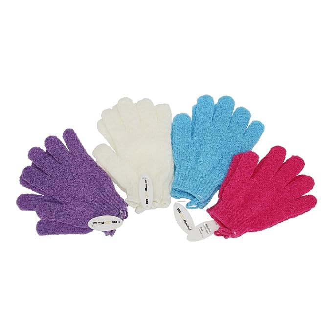 Exfoliating Shower Bath Gloves【4 Pair】 Double Side Durable Nylon Shower Gloves - Image 7