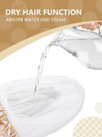Years calm Terry Lined Shower Cap, Triple Layer Heart Motifs, Waterproof - Image 5