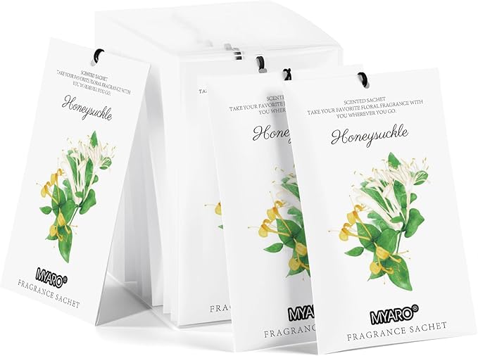 MYARO 12 Packs Honeysuckle Scented Sachets by MYARO