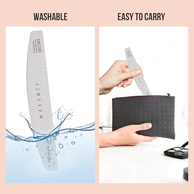 Makartt Nail File: Professional Nail Files, 100/180 Grit Emery Boards - Image 6