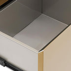 Stainless Steel Beauty Salon Storage Cabinet, 3-Drawer Rolling Styling Station - Image 2