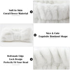 Ondder Spa Headband for Washing Face 8 Pack White Skincare Headbands for Women - Image 2