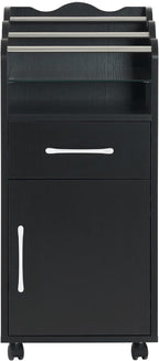 BarberPub Salon Cart with Storage Cabinet with with Drawers Engineered Wood - Image 9