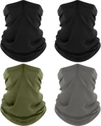 ROXUN 4 Pack Neck Gaiter, Cooling Breathable Face Mask UV Protection Scarf by Roxun