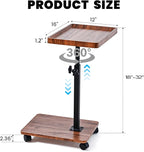 C Table End Table Adjustable Height, C Shaped End - Image 2