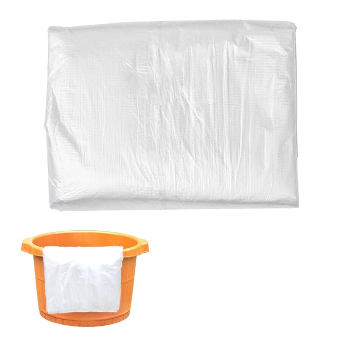 100 Pcs Disposable Foot Tub Liner Portable Bath Basin Bags, Plastic Foot Bath by Woopsoo
