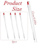 4 Pcs Rubber Tipped Cuticle Pusher, Dual-Ended Tipped Nail Art Tool, Nails - Image 2