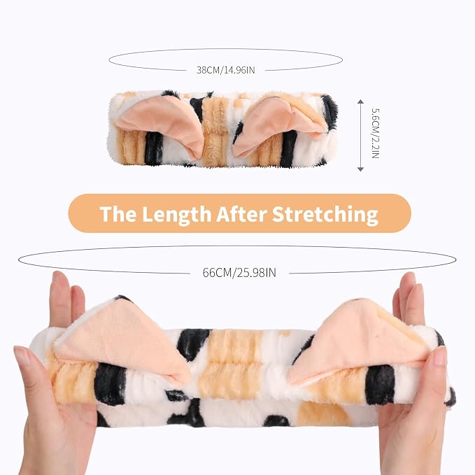 PERFECTSIGHT Spa Headband for Washing Face, 2 Pack Cute Hair Band for Shower - Image 6