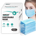500 Pcs Blue Disposable Face Masks, 3 Ply Face Masks Disposable by NNPCBT