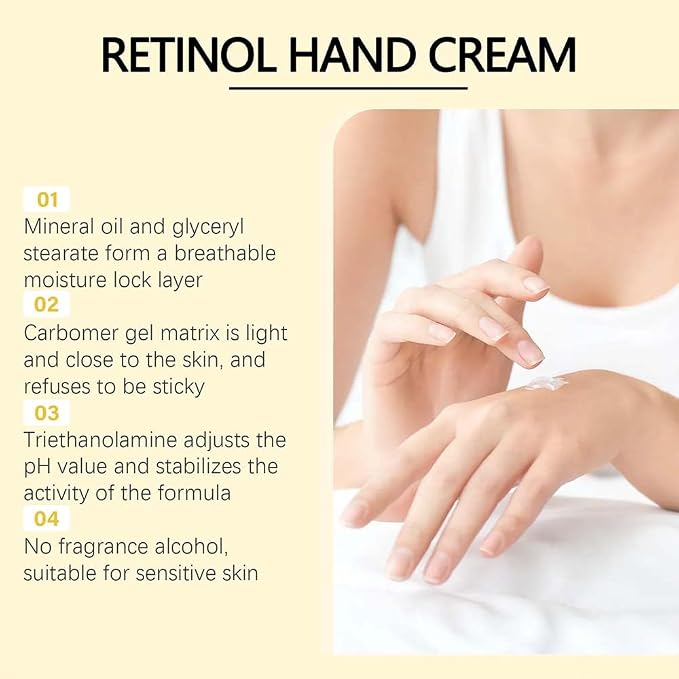 Retinol Hand Cream Anti Aging, Enriched - Image 4