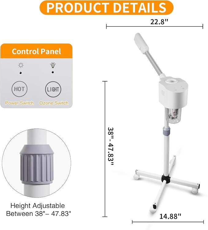 Professional Facial Steamer, Hot Mist Spray, Vaporizador Facial Steamer - Image 2