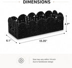 Scalloped Toilet Tank Basket for Back of Toilet, Bathroom Organizer for Tank Top - Image 3