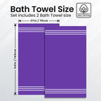 Infinitee Xclusives 100% Cotton Luxury Bath Towels Set of 2 - Image 3