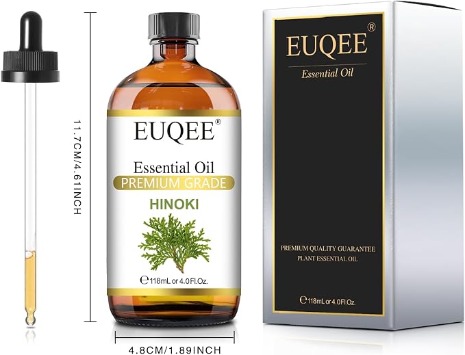 EUQEE Hinoki Essential Oil 118ml/4Fl Oz Pure Japanese Hinoki Oil Premium - Image 9