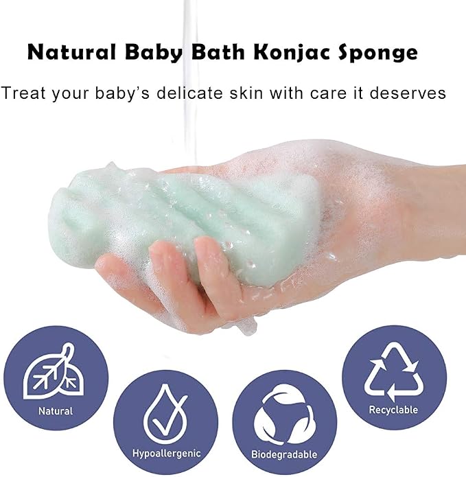 3 Pcs Natural Konjac Facial Sponges - Image 2