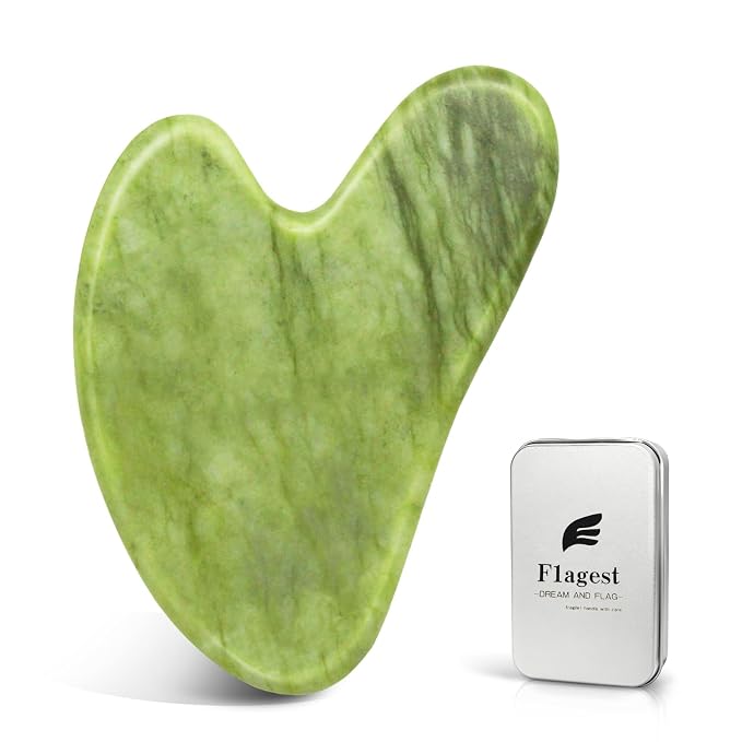 Flagest Gua Sha Facial Tools, Jade Stone Guasha Tool by Flagest