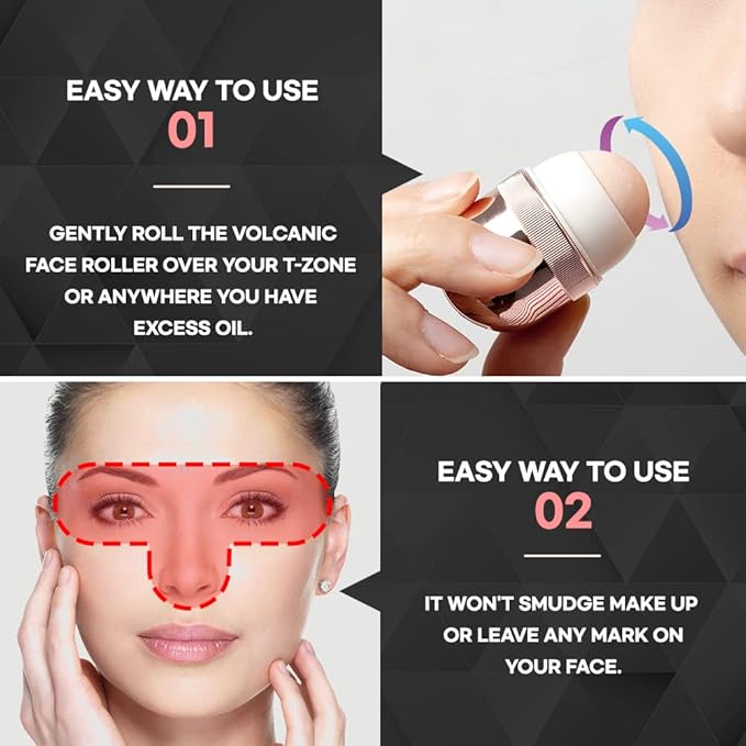Korean Beauty Oil-Absorbing Volcanic Face Roller, Portable and Reusable - Image 5