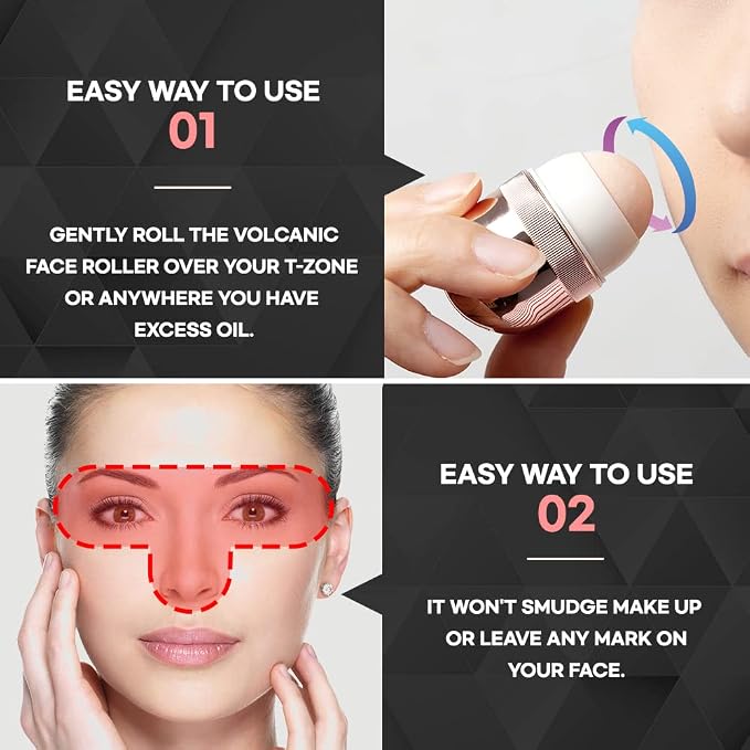 Korean Beauty Oil-Absorbing Volcanic Face Roller, Portable and Reusable - Image 5